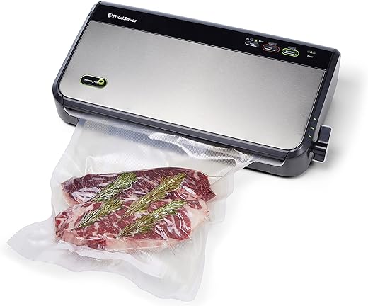 [0]FoodSaver FM2435 Vacuum Sealer Machine with Bonus Handheld Vacuum Sealer and Starter Kit, Safety Certified, Silver