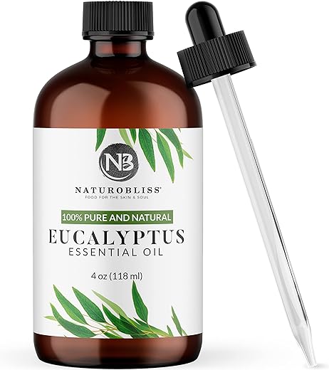 100% Pure Natural Undiluted Eucalyptus Essential Oil (4oz) Premium Therapeutic Grade Aromatherapy