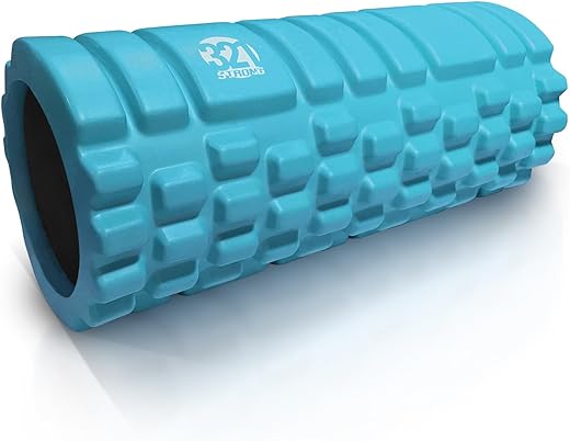 321 STRONG Foam Roller - Extra Firm High Density Deep Tissue Massager with Spinal Channel