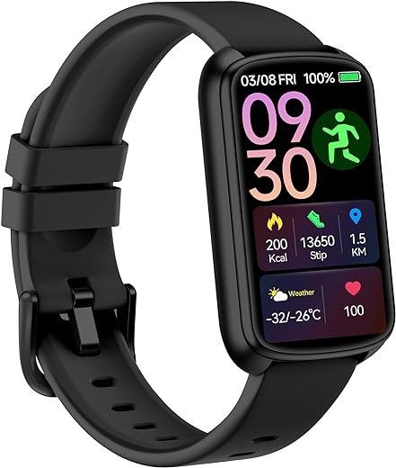 Fitness Tracker, 1.47" Smart Watch with 24/7 Heart Rate Blood Oxygen Monitor,Sleep Tracker,Pedometer,IP68 Waterproof Activity Trackers for Android&iPhone Women Men