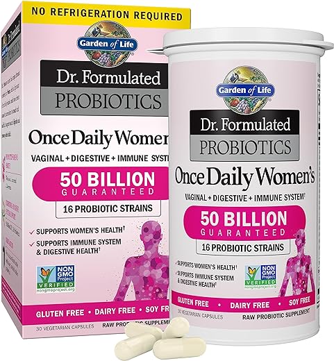 Garden of Life, Dr. Formulated Women's Probiotics Once Daily, 16 Strains, 50 Billion, 30 Count (Pack of 1)