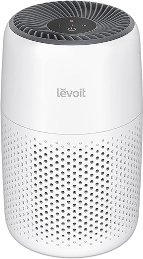 LEVOIT Air Purifiers for Bedroom Home, 3-in-1 Filter Cleaner with Fragrance Sponge for Better Sleep, Filters Smoke, Allergies, Pet Dander, Odor, Dust, Office, Desktop, Portable, Core Mini, White