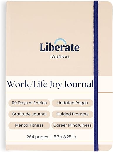 Liberate Daily Gratitude Journal – Guided Mental Fitness Journal for Self-Care, Reflection with Prompts – Undated, 90-Day, Daily Journal - As Seen on Shark Tank