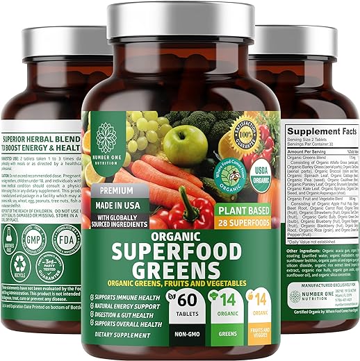 N1N Organic Superfood Greens - Boost Energy and Immunity