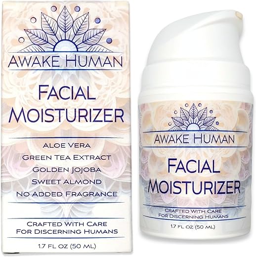 Natural Face Moisturizer with Aloe and Green Tea, Facial Moisturizer for Dry Skin, Face Cream for Sensitive Skin, No Added Fragrance