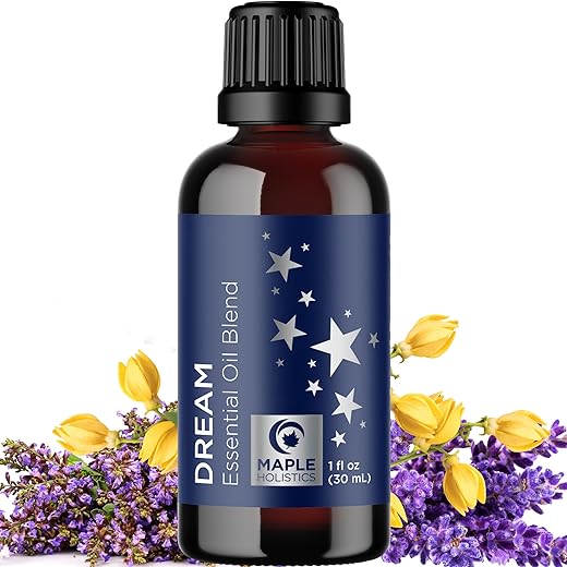 Sleep Essential Oil Blend for Diffuser - Dream Oils Diffusers Aromatherapy and Wellness with Ylang-Ylang Clary Sage Roman Chamomile Lavender Time Support