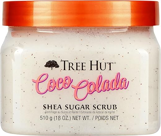 Tree Hut Shea Sugar Scrub Coco Colada, 18 oz, Ultra Hydrating and Exfoliating Scrub for Nourishing Essential Body Care