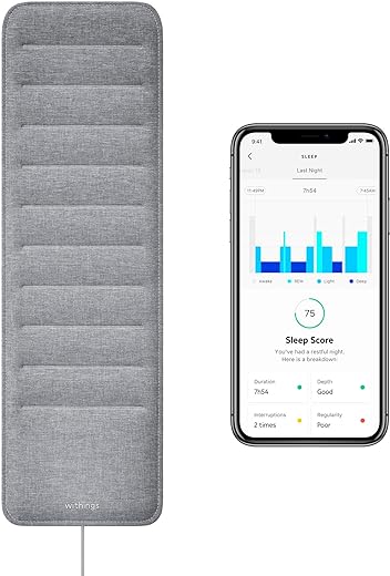 Withings Sleep - Sleep Tracking Pad Under The Mattress With Sleep Cycle Analysis