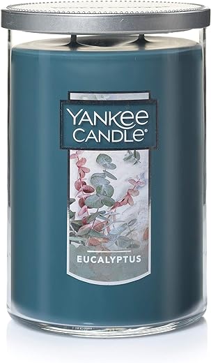 Yankee Candle Eucalyptus Scented, Classic 22oz Large Tumbler 2-Wick Candle, Over 75 Hours of Burn Time