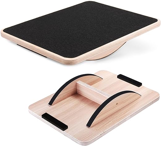 Yes4All 350LBS Professional Wooden Balance Board for Physical Therapy, Anti-Slip Rocker Board, Wobble Board for Standing Desk